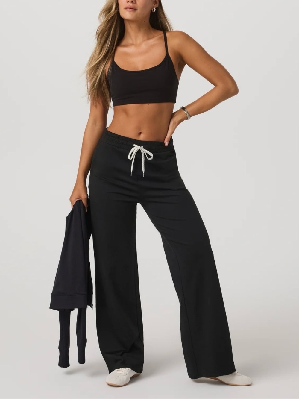 NWOT Vuori Halo Essential Wideleg Pant Athleisure Effortless Chic DreamKnit M - Picture 6 of 11